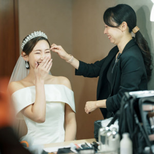 新郎様・新婦様それぞれの控え室をご用意。晴れ姿でのご対面は挙式で|覚王山ル・アンジェ教会の写真(52306462)
