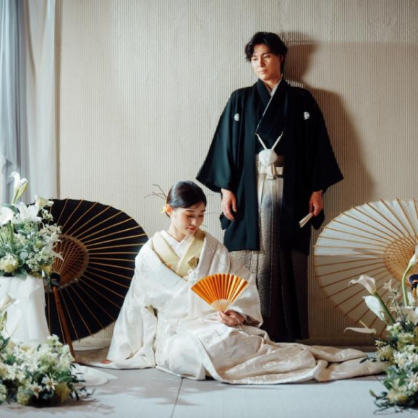 上質なTKAMI BRIDALの衣裳が前撮りでも着れる