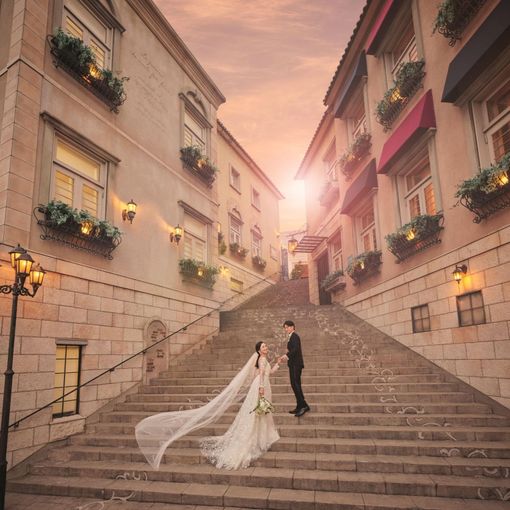 覚王山ル・アンジェ教会の結婚式の公式写真（1枚目）