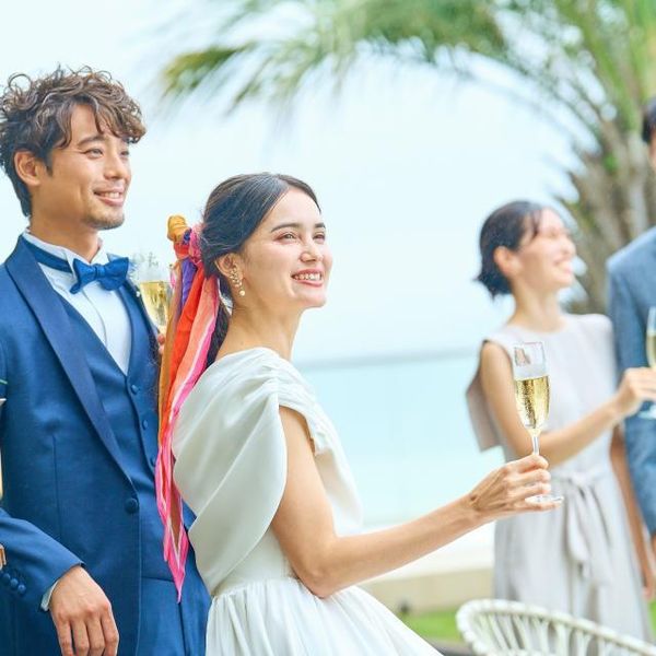 サザンビーチを見下ろすプール付ガーデン