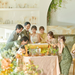 【リアン】ケーキ入刀シーンアレンジしてゲストと楽しんで♪|アルカンシエル横浜 luxemariage（アルカンシエルグループ）の写真(54654953)