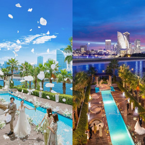 海とみなとみらいの街並みが祝福するプール付一軒家を完全貸切！