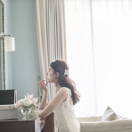 事前に打ち合わせをするから当日のヘアメイクもばっちり！|ニーズ横浜コットンハーバー by T&G WEDDING(旧 コットンハーバークラブ 横浜)の写真(3737411)