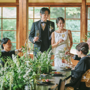 貸切だからこそゲストと距離の近い和やかなひとときを|三渓園 鶴翔閣(横浜市指定有形文化財)の写真(55069478)