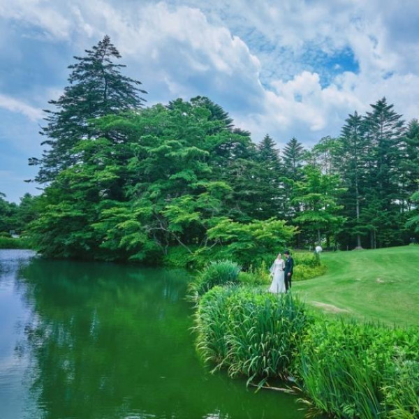 ロケーション撮影で軽井沢の自然を満喫