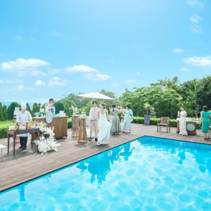 公式【年始BIG!絶品コース試食付】貸切テラスの海リゾート演出体験