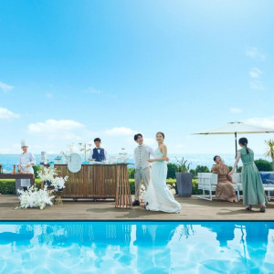 公式【卒花絶賛！絶品コース試食付】貸切テラスの海リゾート演出体験