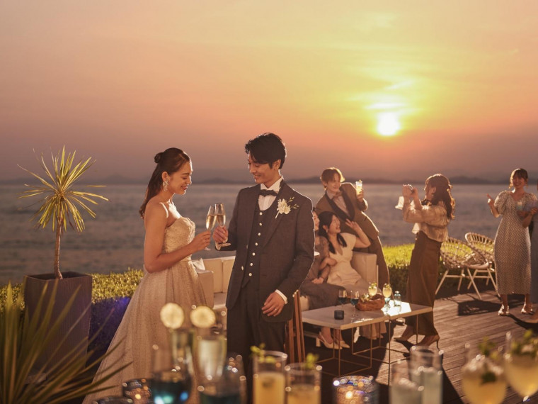 瀬戸内海の景色を活かしたオーシャンビューウエディング