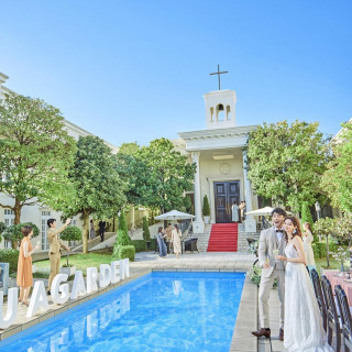 ＼卒花人気No.1*／プール付貸切ガーデン&絶品試食&チャペル模擬