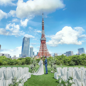 「プリンス芝公園」でおこなうガーデン挙式|ザ・プリンス パークタワー東京の写真(33438965)