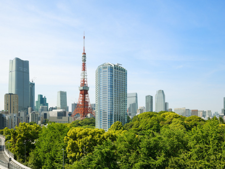 都心にありながら芝公園の豊かな緑に囲まれたホテル