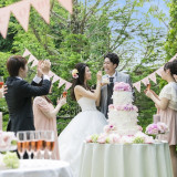 デザートビュッフェをガーデンで!!ゲストの方とのお話も弾みますよ♪