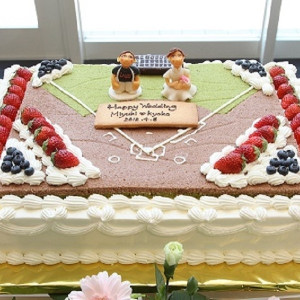 お2人の大好きなスポーツをモチーフにオリジナルケーキ！|ベルヴィ アズグレイス（Belle  Vie  AZGRACE）の写真(649383)