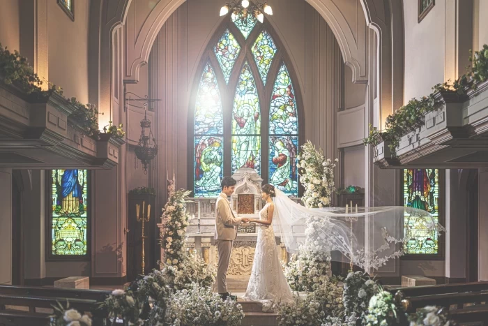 海外から移築した歴史ある教会は、記憶に残るウエディングになると好評