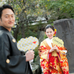 和装の前撮りプランもご提案しております。ドレスでの挙式のお客様にも好評です。|湯島天神の写真(16807294)