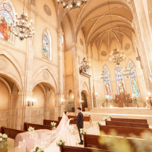 前撮りでも聖堂内写真は人気スポット|マリエール広島の写真(34893646)