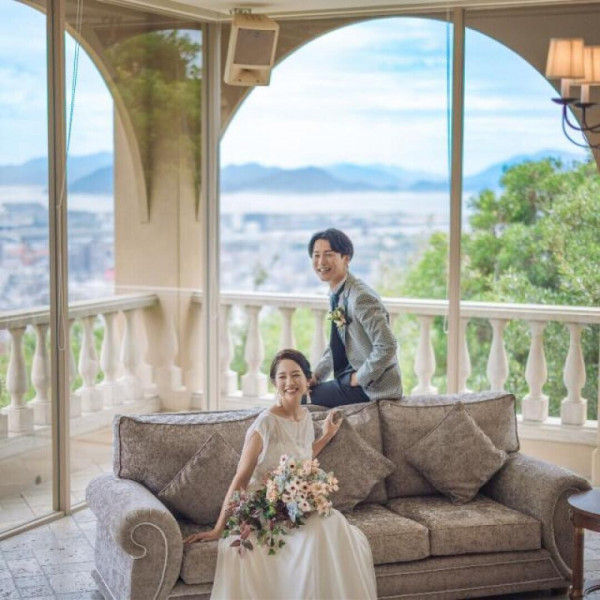 開放的な景色と非日常の空間は特別な記念に