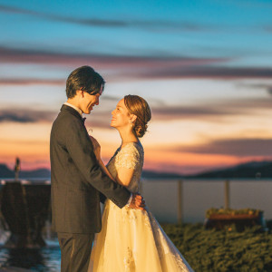 海と空に見守られながら誓う、ふたりだけのガーデンセレモニー|ノートルダムマリノア/FIVESTAR WEDDINGの写真(54925683)
