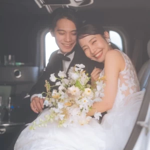 リムジン車内でのカット|ノートルダムマリノア/FIVESTAR WEDDINGの写真(39386564)
