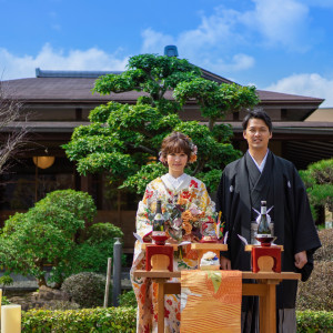 圧倒的な存在の日本庭園で優雅なお時間を。特別な挙式を日本庭園で挙げよう。|ホテルマリターレ創世 久留米の写真(8143759)