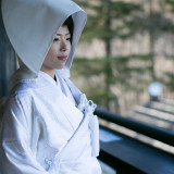 白無垢に綿帽子