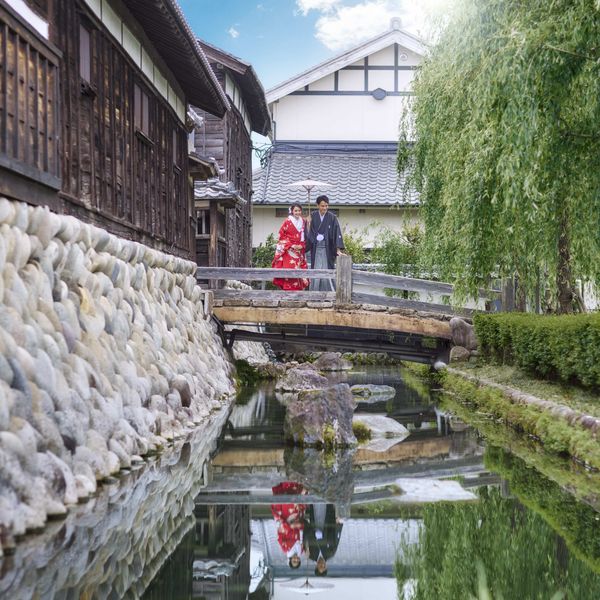 外堀に架かる橋では旧河原町で撮影したような写真が撮れる|EXEX GARDEN(エグゼクス・ガーデン/国登録有形文化財)の写真(30983382)