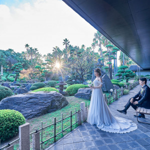 庭園でのドレス写真も人気|奄美の里サウスヴィラガーデンの写真(34801431)