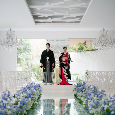 和装でも映えるチャペル会場Kyora