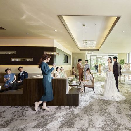 貸切の待合スペース|アルカンシエル luxe mariage 名古屋（アルカンシエルグループ）の写真(34667878)