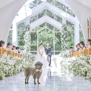 リングドックも可能。大切な愛犬とセレモニーを挙げられる|アートグレイス フォレスト迎賓館の写真(34522799)