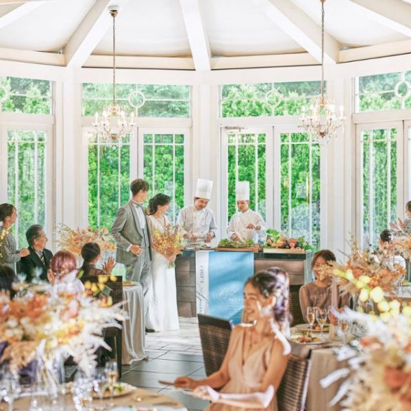 シェフの実演も人気*