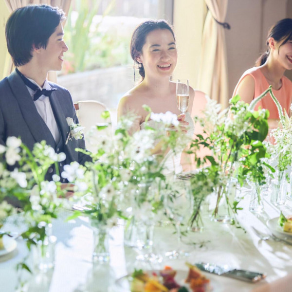 緊張せずにリラックスして過ごせる一日は、きっとおふたりにとってもゲストにとっても忘れられない一日に…