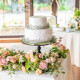 ケーキ台装花