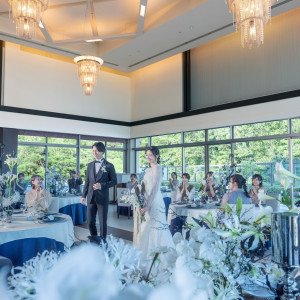 ◆The villa 3rd◆Forest（森）コンセプトに造られた緑あふれる自然空間。緑を感じる心地よい空間にゲストもリラックス。ナチュラルWが叶うアットホームパーティ|ノートルダム広島/FIVESTAR WEDDINGの写真(55021399)