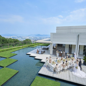 ◆The villa 3rd◆Forest(森)コンセプトに造られた緑あふれる自然空間。緑を感じる心地よい空間にゲストもリラックス。ナチュラルWが叶うアットホームパーティ|ノートルダム広島/FIVESTAR WEDDINGの写真(55022783)