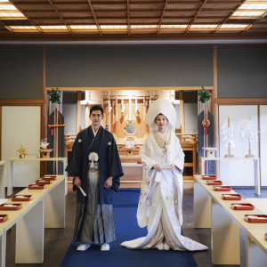 神殿「IZUMO」美しい日本庭園を目の前に本格的な和の挙式が叶う|THE GARDEN DINING 弓絃葉（ザ・ガーデンダイニング ユズルハ）の写真(34006686)