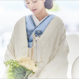 白無垢の中に着る掛下、お好きな色にしたり、思い出の振袖にしても素敵