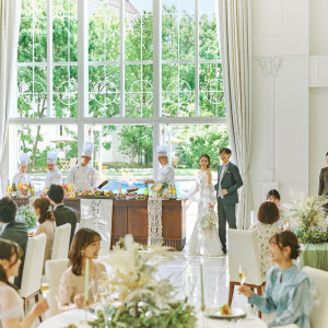 ゲストの満足度の高い、シェフのお料理演出♪|ララシャンス ベルアミー 福井の写真(40657896)