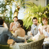 【テラス】心地よい風が吹き抜けるガーデンテラス、四季をとわず使用できるのが嬉しい