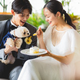 【愛犬と結婚式】わんちゃんモチーフのオリジナル料理無料試食・わんちゃん用おやつのプレゼント