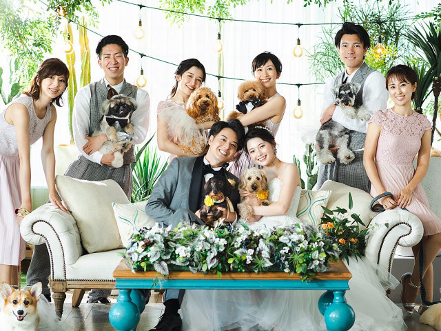 大切な家族の一員「愛犬と一緒に結婚式」挙式は勿論パーティ参加OK！