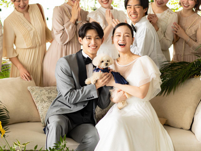 大切な家族の一員「愛犬と一緒に結婚式」挙式は勿論パーティ参加OK!
