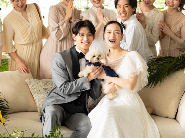 大切な家族の一員「愛犬と一緒に結婚式」挙式は勿論パーティ参加OK！