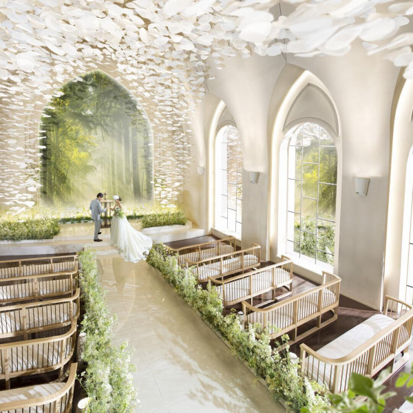 幾重もの花びらが降り注ぐ洗練された空間