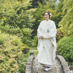 日本伝統の挙式衣裳「白無垢」|Precious&Gracious マリエール 神水苑の写真(35473821)