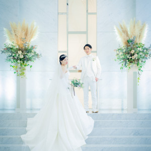 挙式場での前撮り撮影も。|W the style of wedding（ダブリューザスタイルオブウエディング）の写真(20702533)