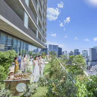 青空と緑に包まれる、都心のアーバンガーデン