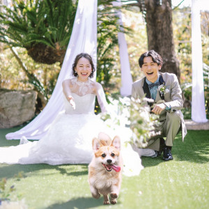 大切なペットと一緒に結婚式♪|ミュゼ 四ツ池の写真(51619971)