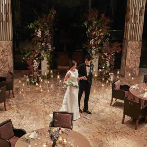 -Night Wedding-キャンドル灯る幻想空間|IRIS WATER TERRACE AYAMEIKE（イリスウォーターテラスあやめ池）の写真(41872521)