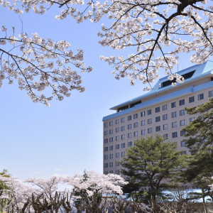 春は桜、夏はバラと新緑、秋は紅葉と日本の四季を感じる県立自然公園指定の園内。フォトウエディングのロケーション撮影はもちろん季節ごとに変わる景色でゲストをお迎え|花巻温泉 －The Grand Resort Hanamaki Onsen－の写真(9296558)